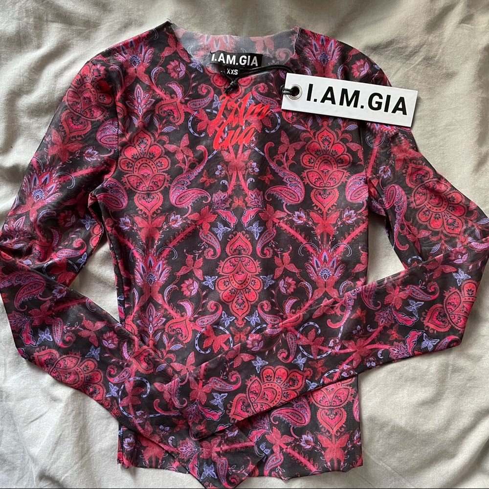 Iamgia idril black paisley top XXS